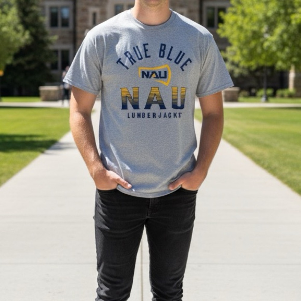 NAU Lumberjacks Gray T-Shirt Size XL